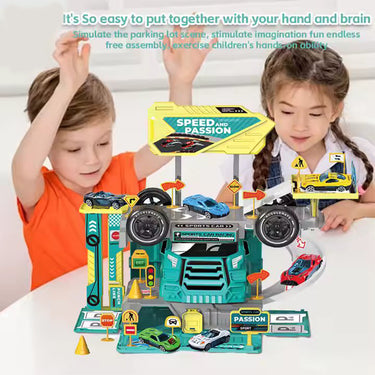 DIY 2 IN 1 TRUCK TRACK FOR CARS CONSTRUCTION - 46PCS